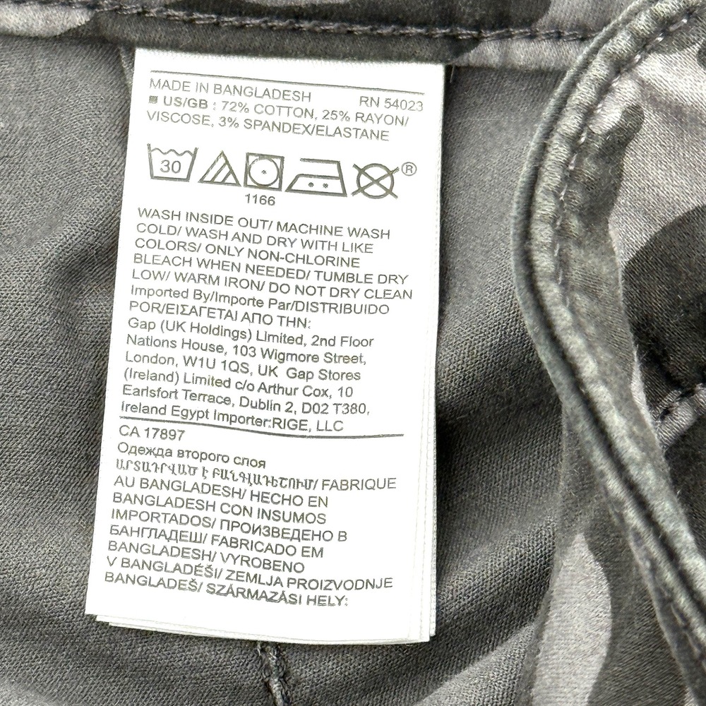 Sloan Womens Camo Utility by Banana Republic stretch Jeans size 4‎ Olive Camo - Picture 12 of 13